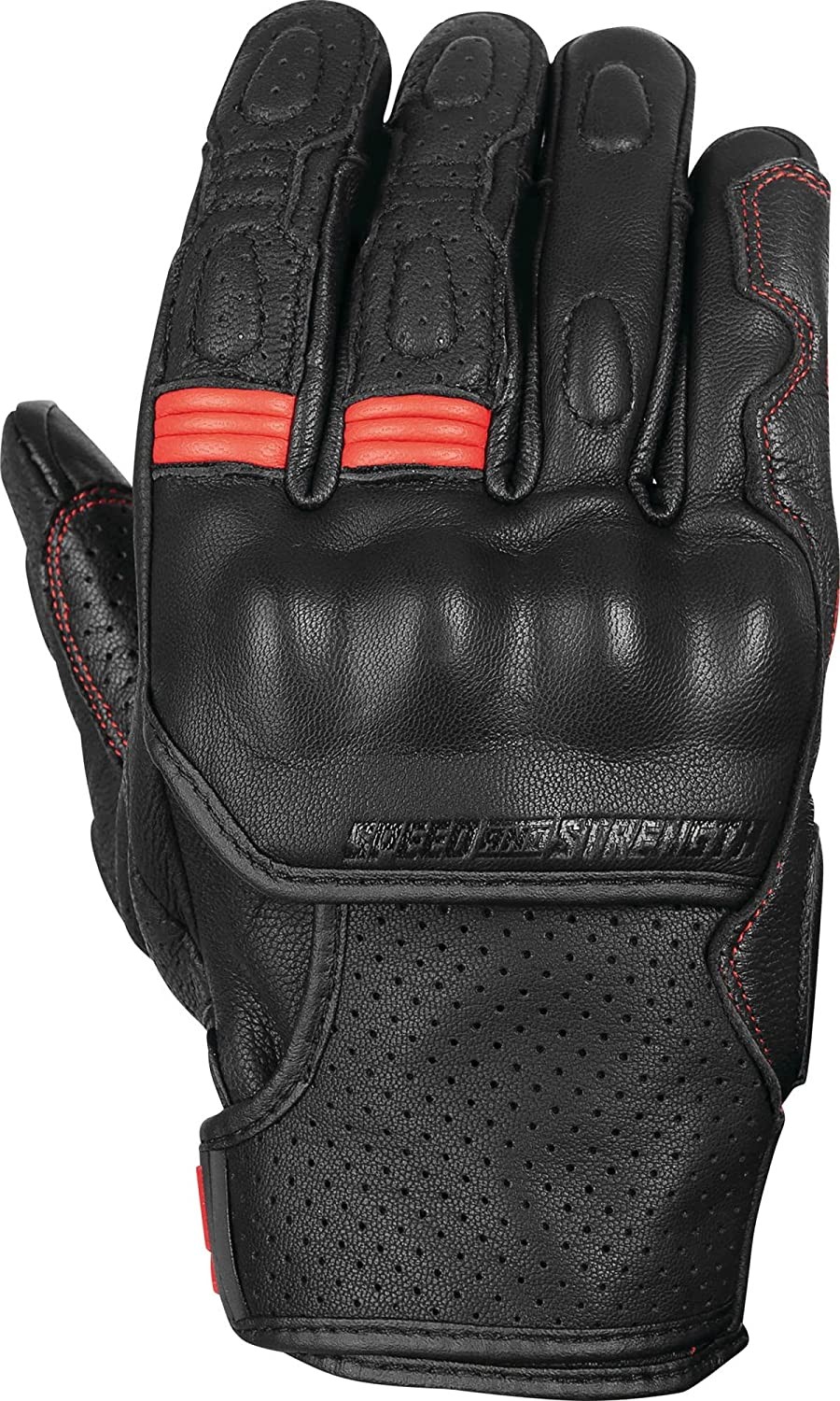 Speed and Strength 892322 TWIST FATE LTHR GLV BLKRED LG