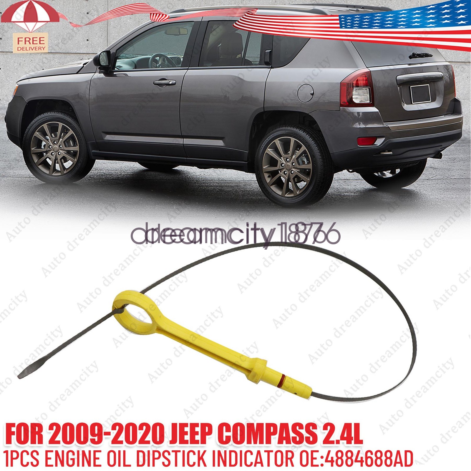 4884688AD 1X Engine Oil Dipstick Indicator For 09-20 Dodge Journey Avenger 2.4L