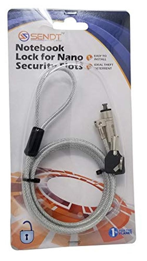 Sendt Silver Notebook Laptop Keyed Lock for Nano Security Slots