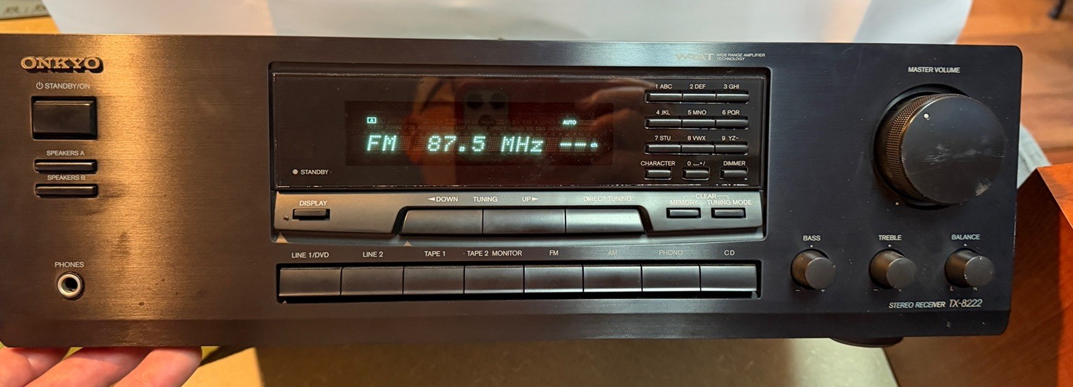Onkyo TX-8222 Stereo Receiver  Tested works, no Remote