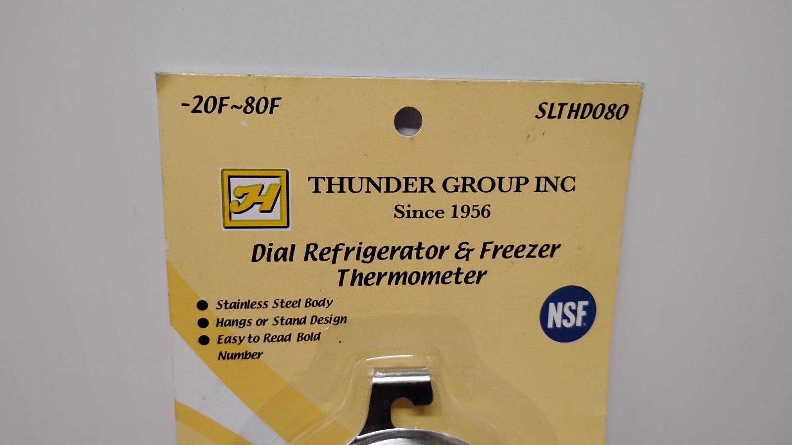 Thunder Group SLTHD080 (S.S) Dial Refrigerator Freezer Thermometer Temperature .