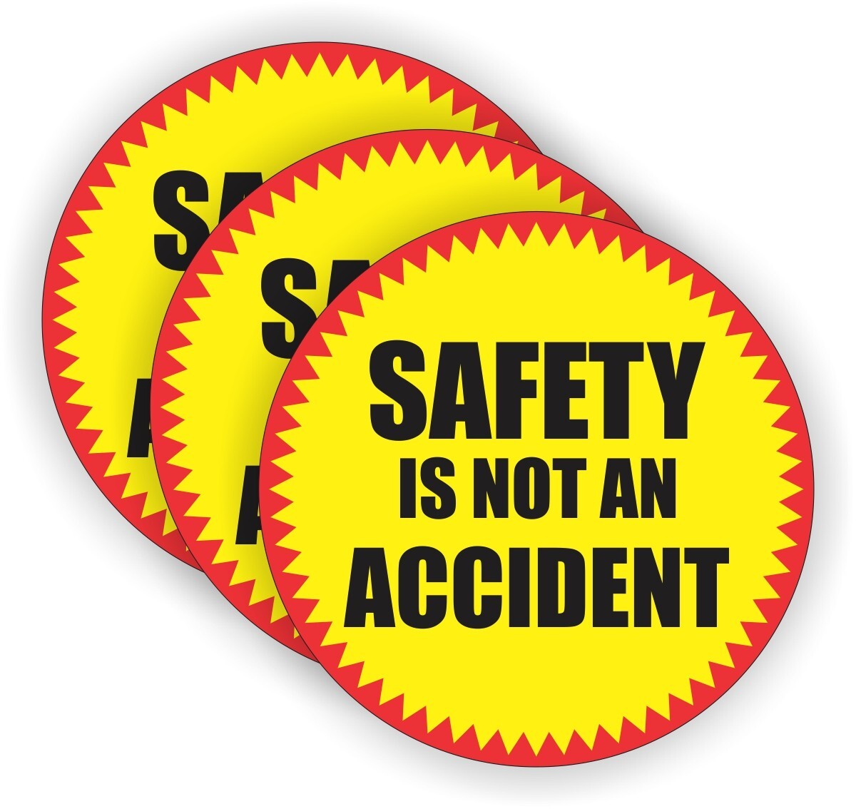 3pcs - Safety is not an Accident Hard Hat Stickers Helmet Decals Construction