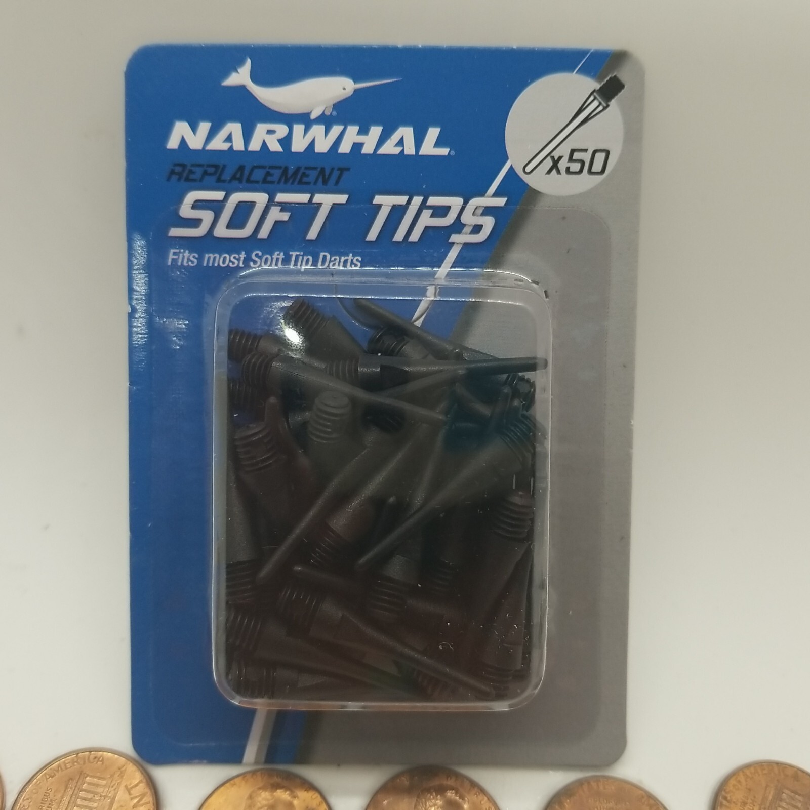 50 Count - Narwhal Soft Tips Replacement for Darts *BRAND NEW IN PACK*
