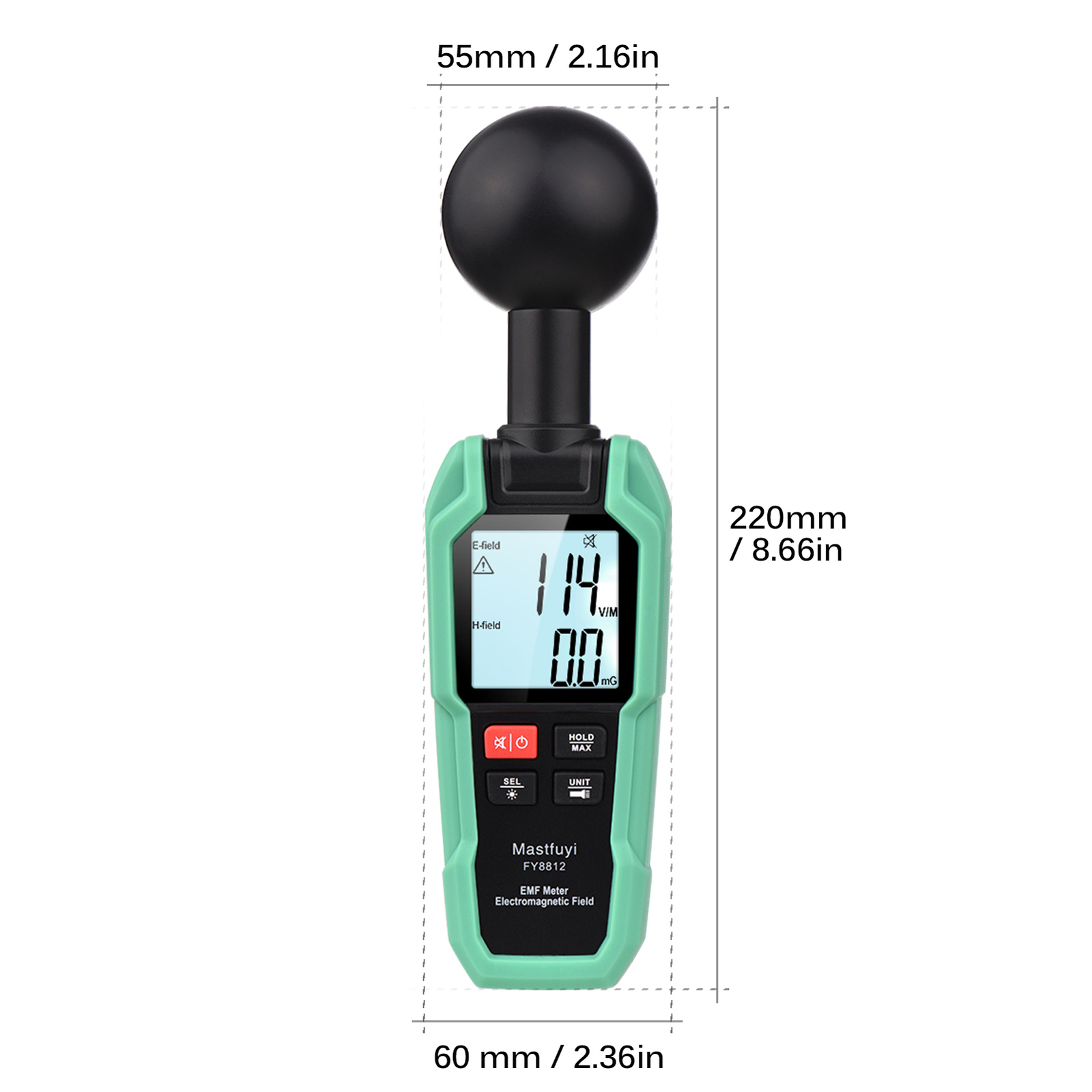 Mastfuyi EMF Meter Electromagnetic Field Tester High E5E2