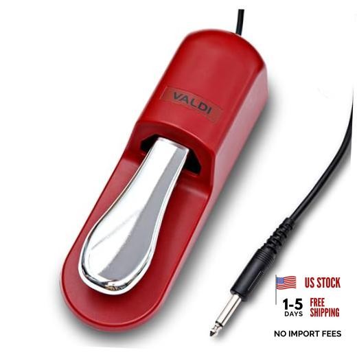 BP-3 Sustain Pedal - Universal Pedal for Keyboard Piano, Digital Pianos, RED