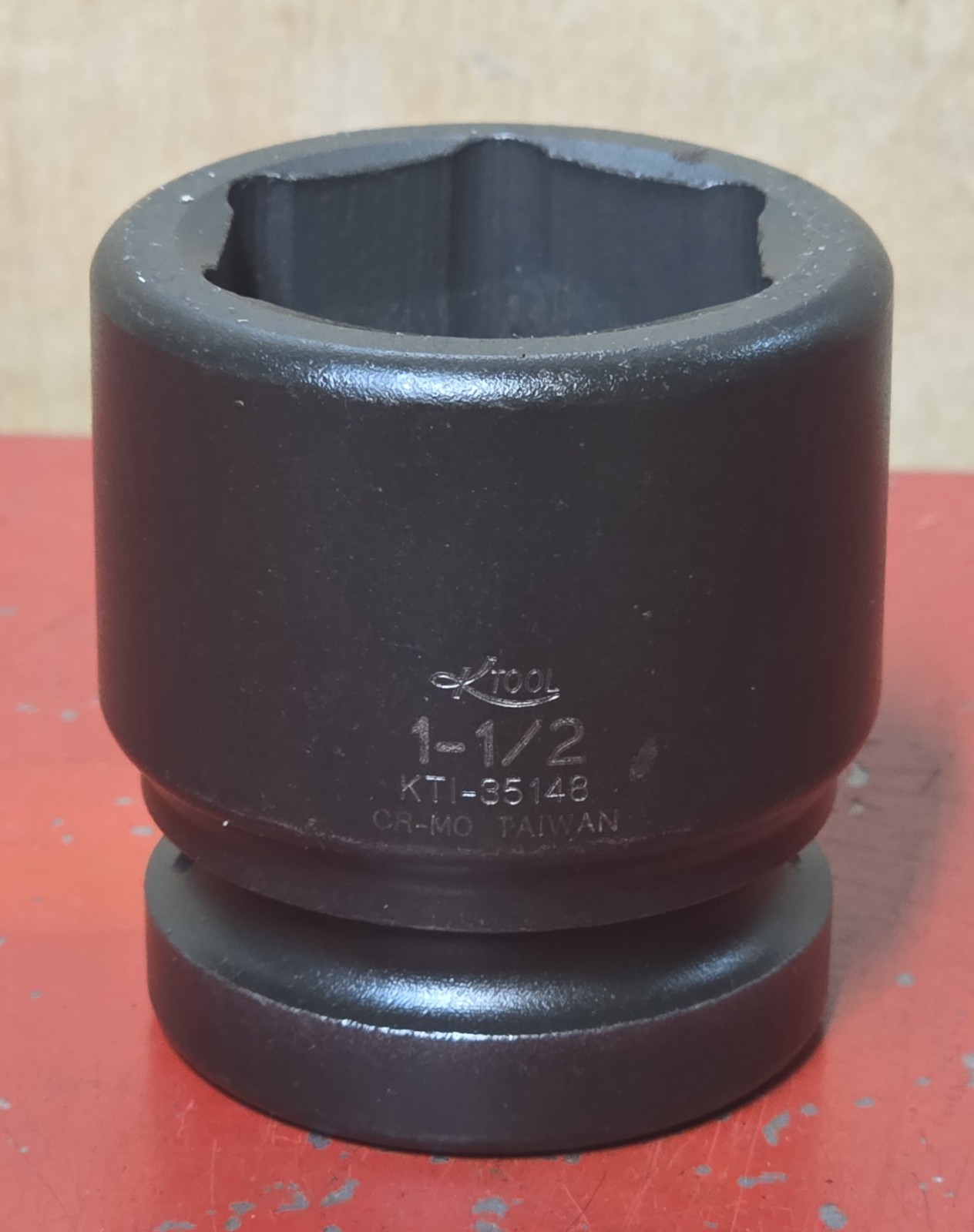 K-Tool Intl SAE 1" Drive 1-1/2" Deep Shallow Socket 6pt KTI-35148 Taiwan