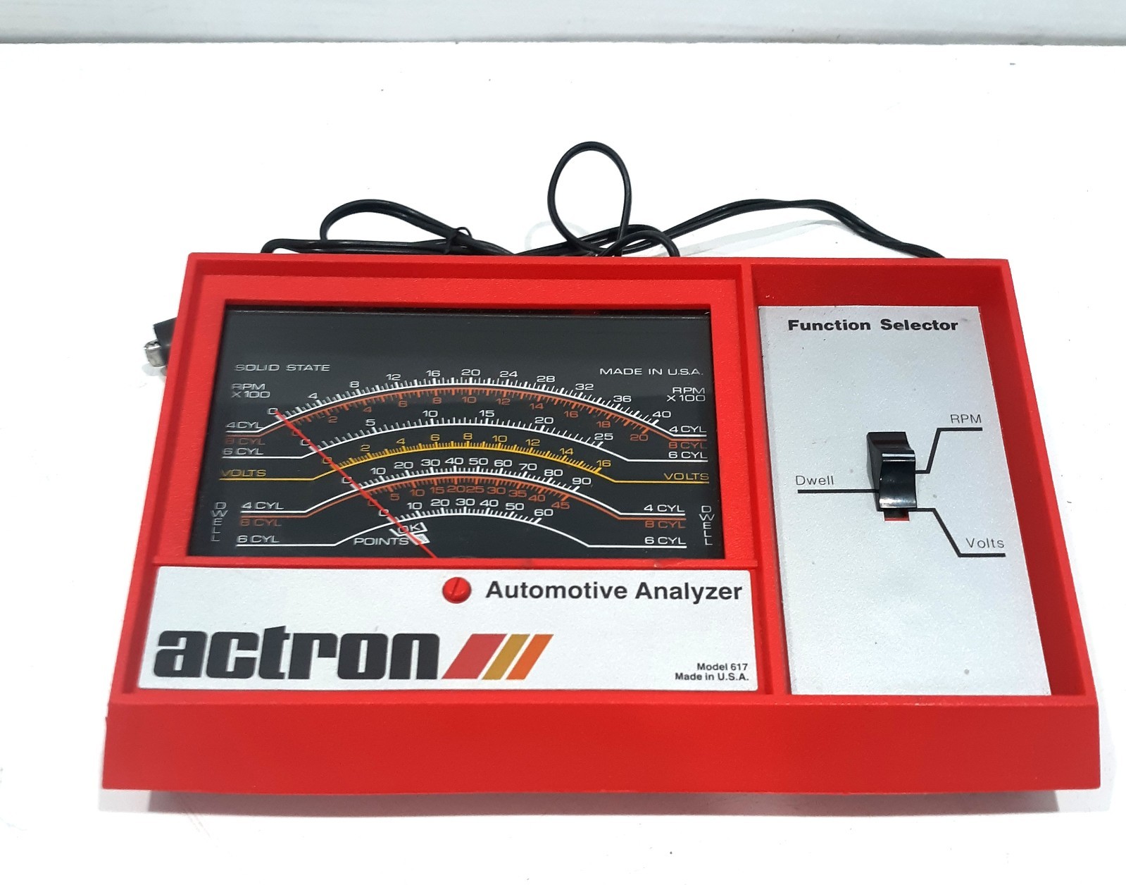 Old Stock Vintage Actron 617 Automotive Tune Up Analyzer For RPM/Dwell/Volts
