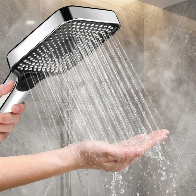 3 Mode High Pressure Shower Head Handheld Water Saving Rainfall Bathroom Spray H