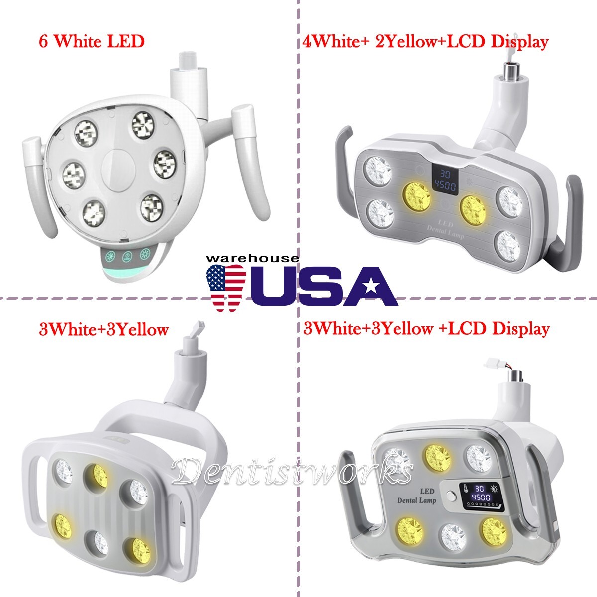 Dental Oral LED Light Lamp Infrared sensor 6 LED w/ LCD Display For Chair Unit