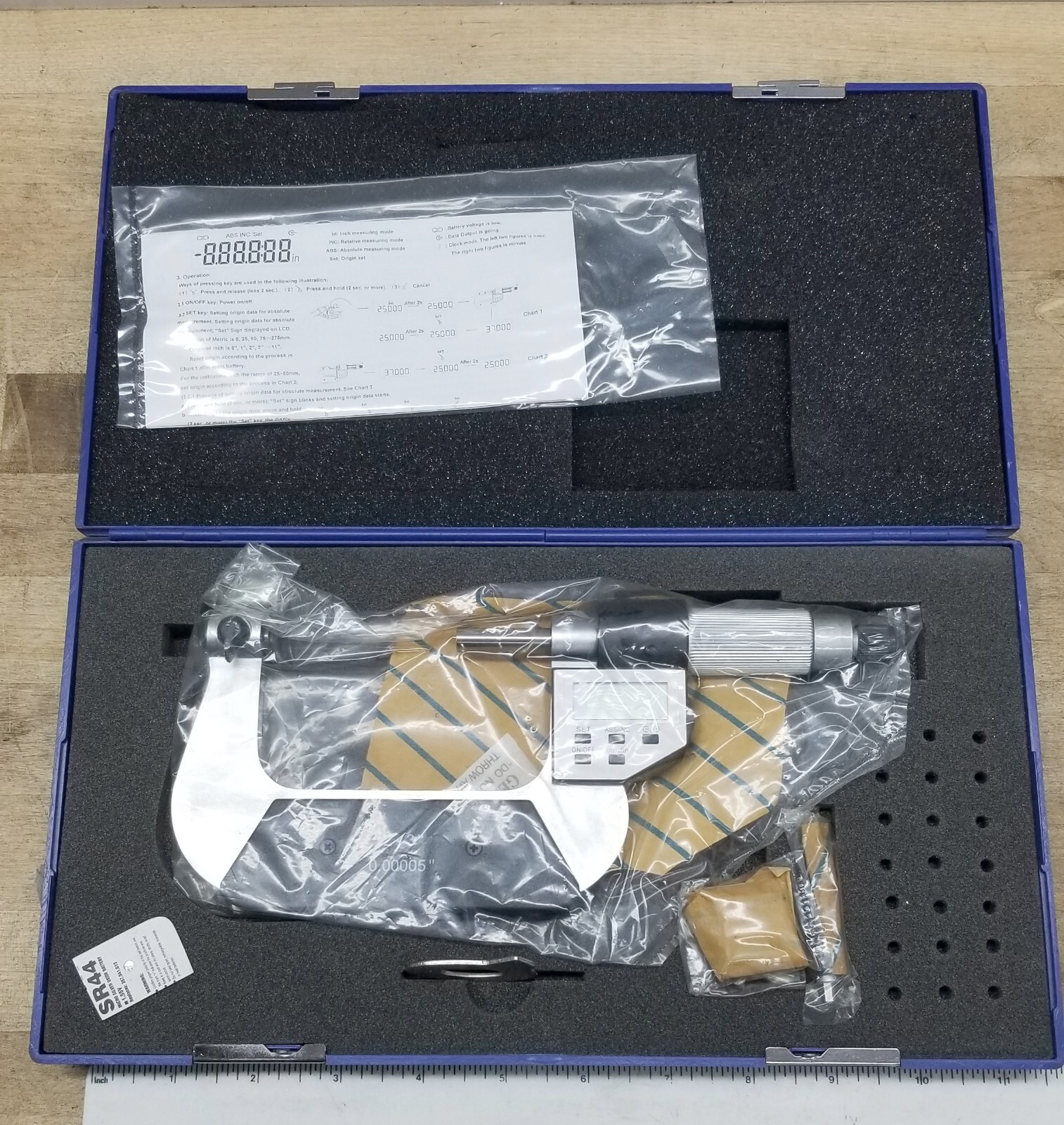 New In Case 2-3" Electronic Screw Thread Micrometer 0.0005" 600-1603 NOS