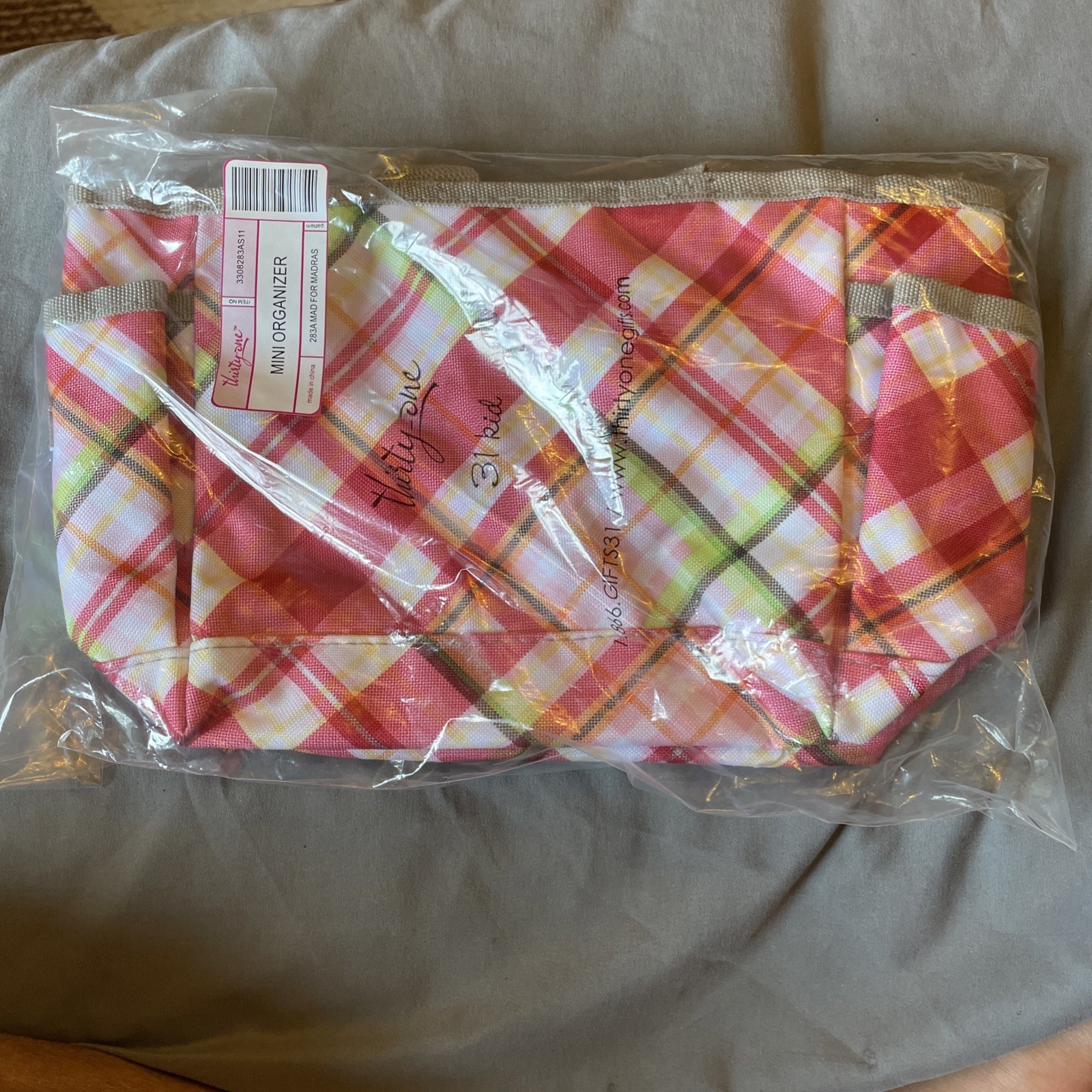 Thirty One Mini Organizer Brand New Mad For Madras Pattern