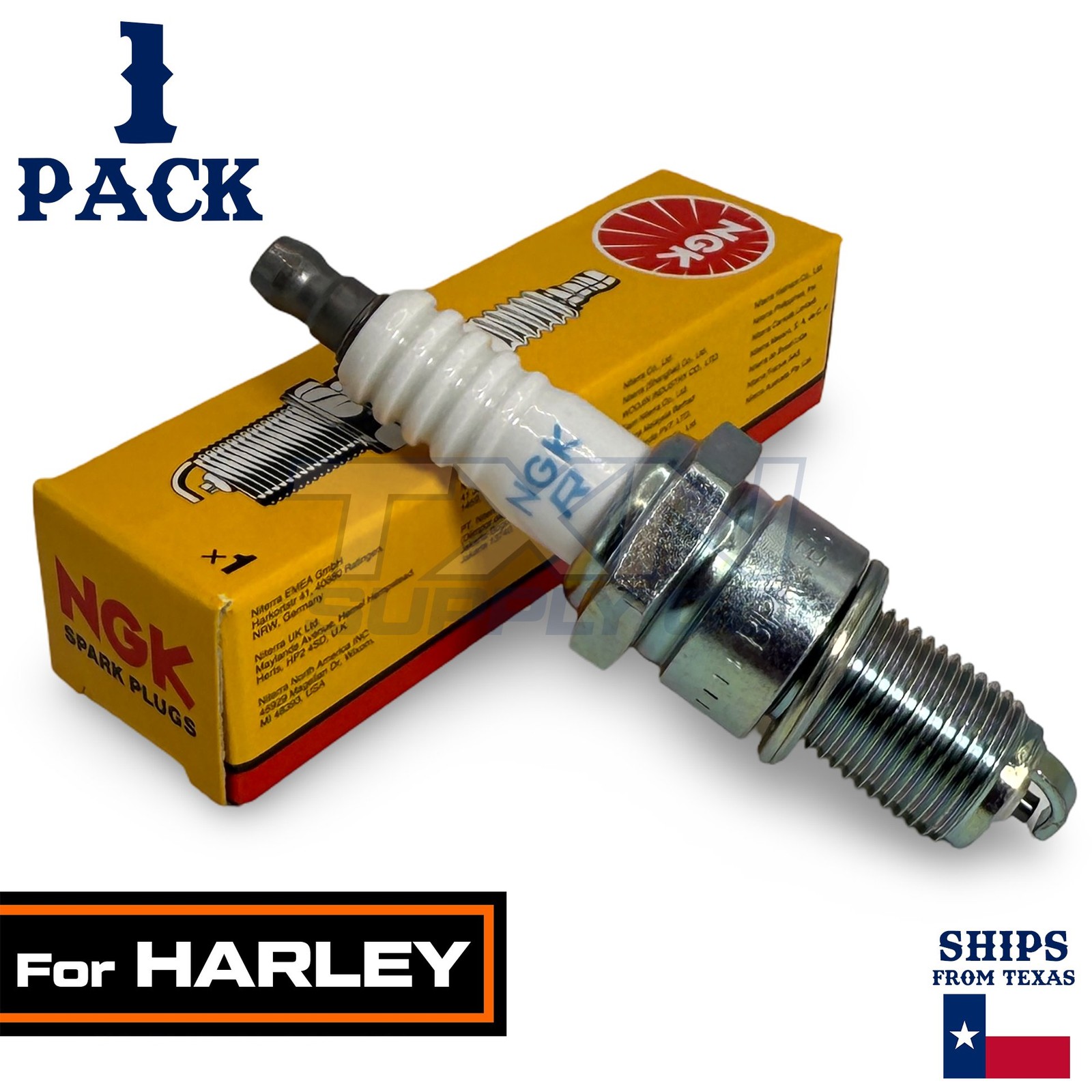 1 Pack NGK Spark Plug - For Sportster 883 Harley-Davidson