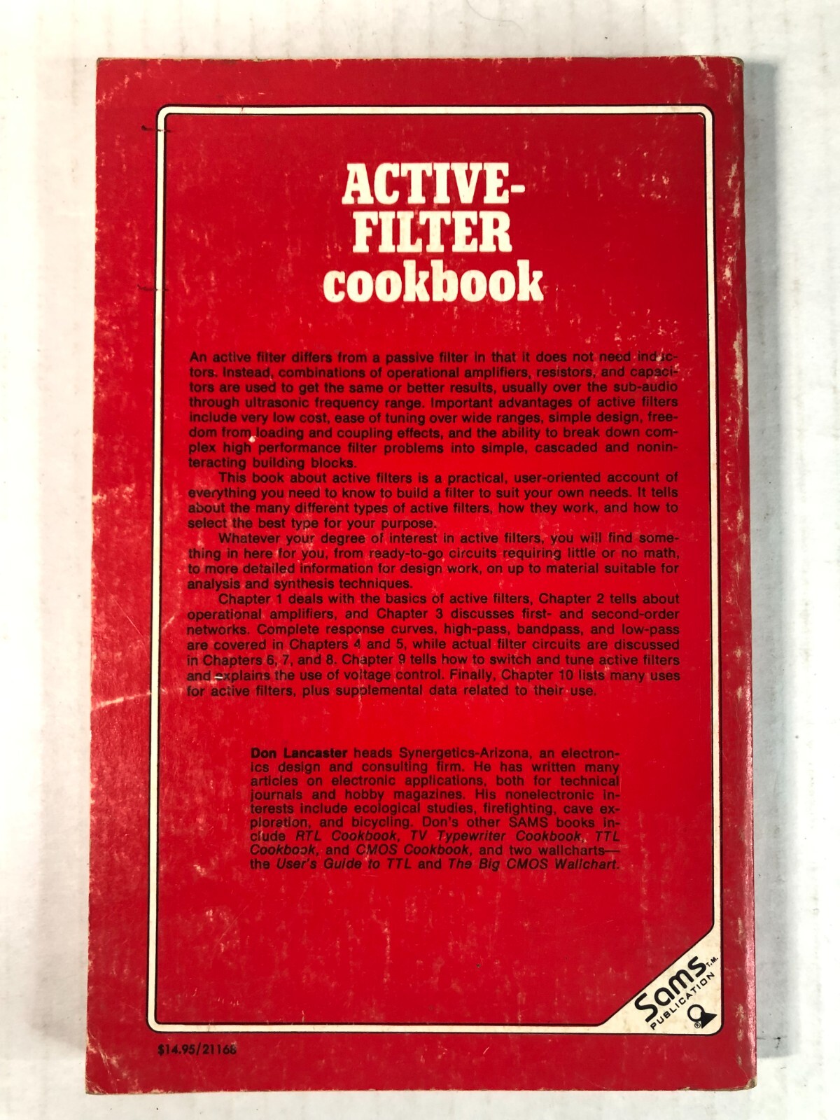 Active Filter Cookbook Don Lancaster 1979 1st Edition 3rd Print Paperback