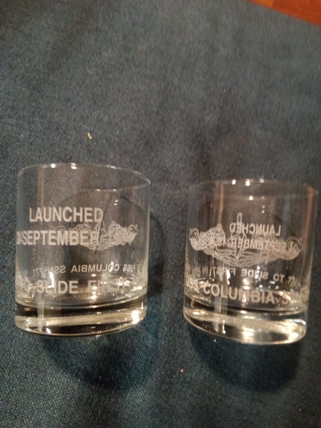 USS Columbia Drinking Glasses