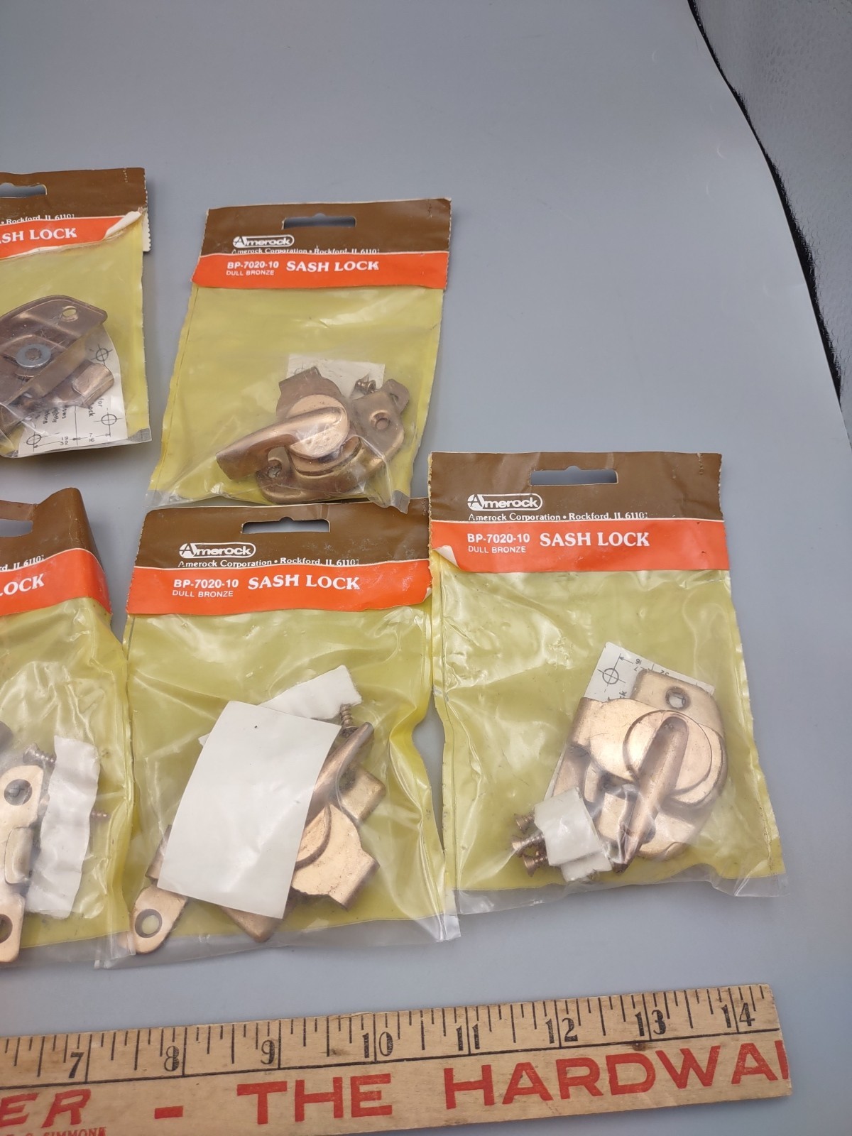 Vintage Amerock BP-7020-10 Sash Lock NOS Lot of 7 Dull Bronze