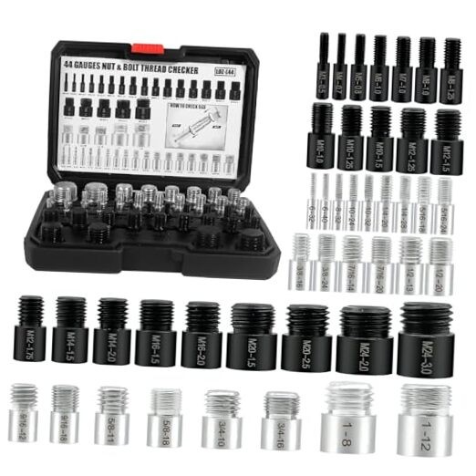 44pc Nut and Bolt Gauge Set - 44 Gauges 23 Inch 44 Gauges (23 Inch & 21 Metric)