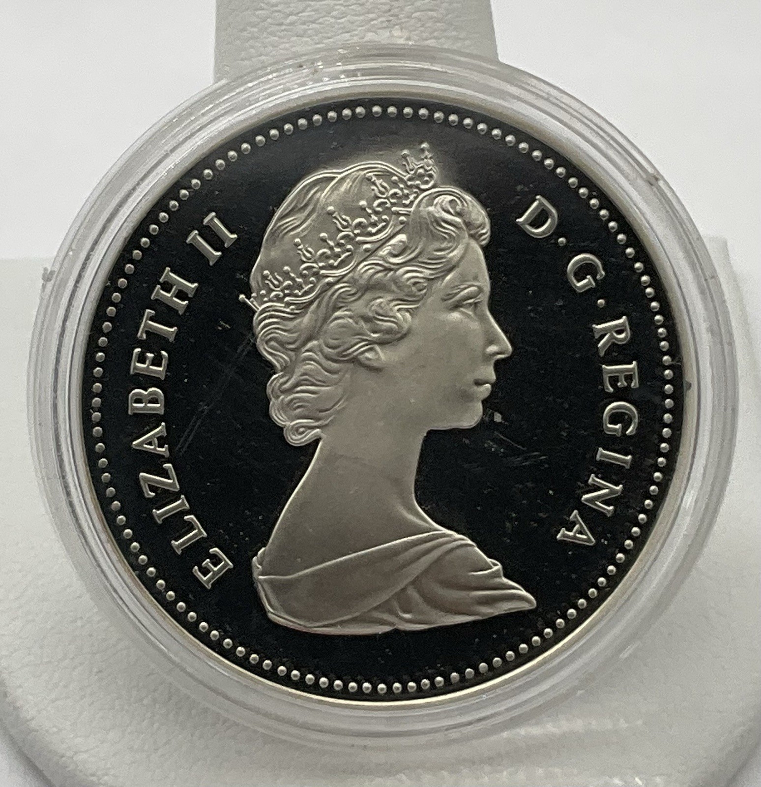 1982 Proof Canada Silver Skull Dollar