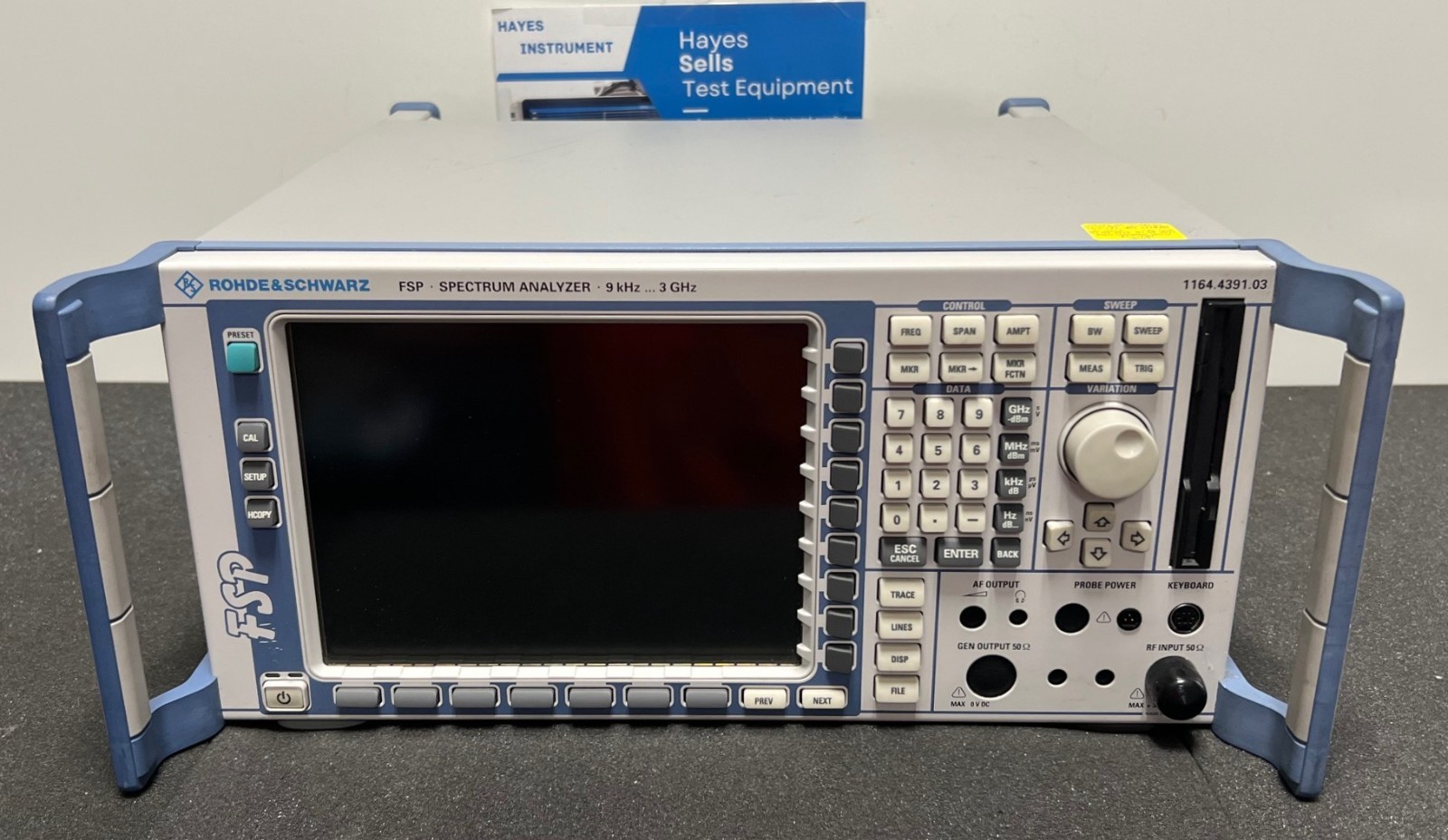 Rohde & Schwarz FSP3 9kHz to 3GHz RF Spectrum Analyzer 1164.4391.03, Calibrated!