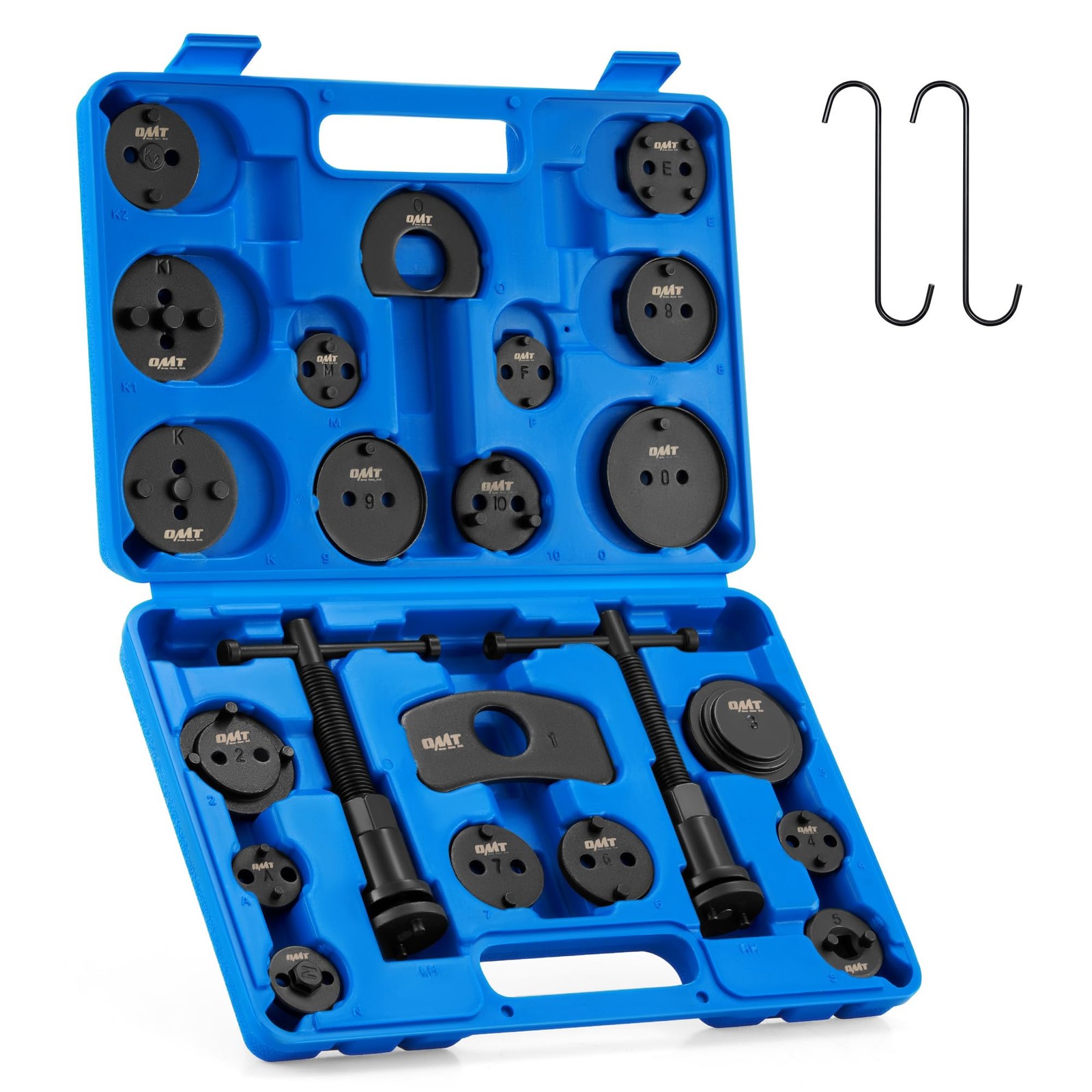 Orion Motor Tech Brake Caliper Wind Back Tool Kit, 24pc 24pc, Black