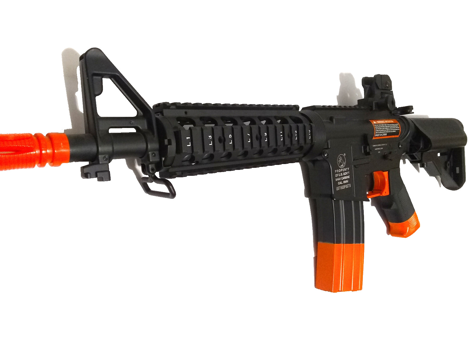 SOFT AIR USA Colt M4 CQB AEG Electric Airsoft Rifle, Black SB199
