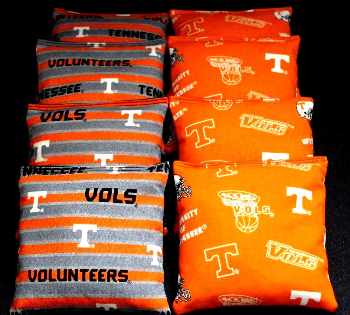 University of Tennessee Cornhole Bean Bags 8 ACA Volunteers Vols UT Toss Bags
