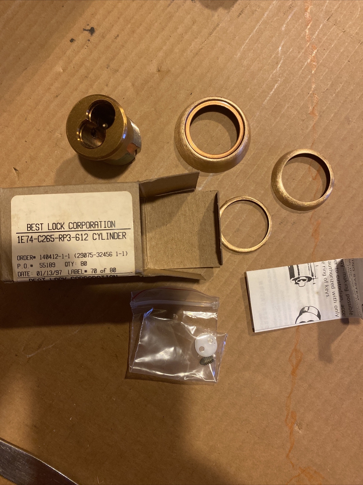 Stanley Best Security Solutions Best Mortise Cylinder 1E74 C265 RP3 612