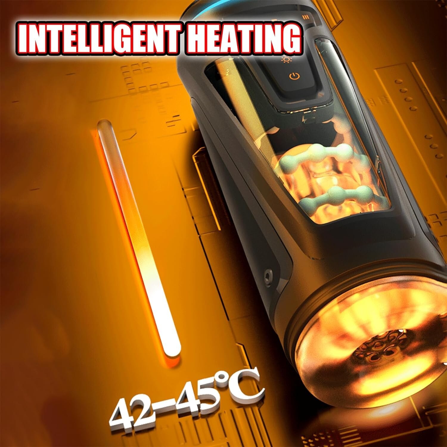 Male Masturbaters Automatic HandsFree Thrusting Cup Heating Stroker Lubricants