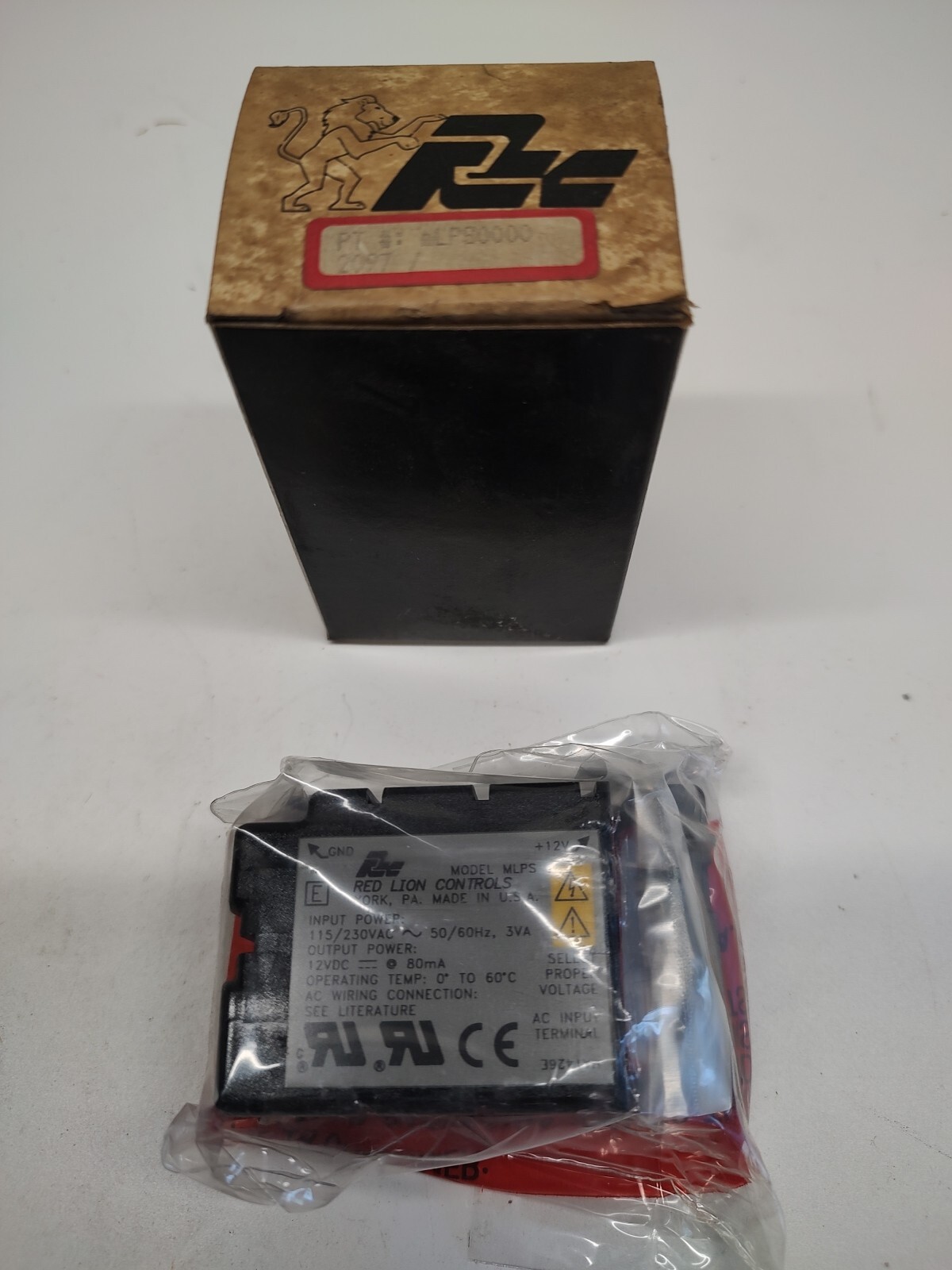 NEW STILL SEALED RED LION CONTROLS POWER SUPPLY 230 VAC 12 VDC MLPS0000