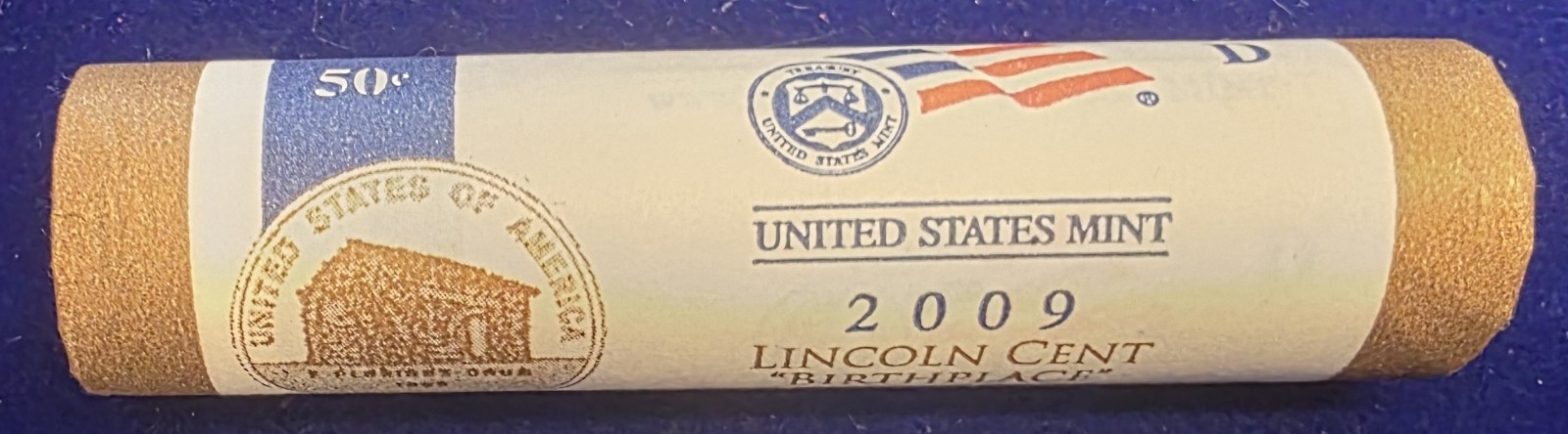2009 D LINCOLN BICENTENNIAL CENTS ROLL 50 COINS BIRTHPLACE