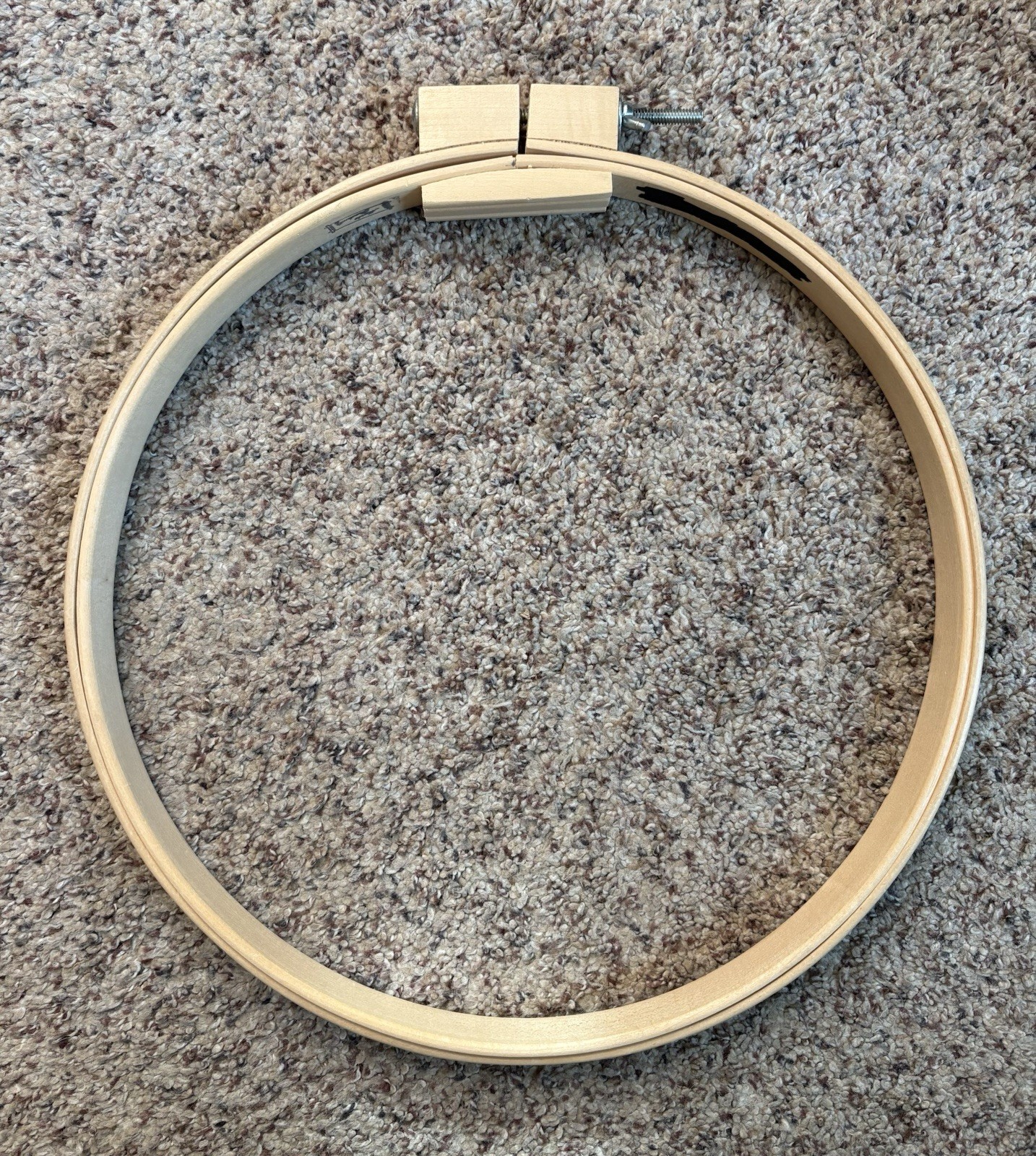 Vintage Embroidery Quilting Hoop 14” Wingnut Close Marie Products Round Wood USA