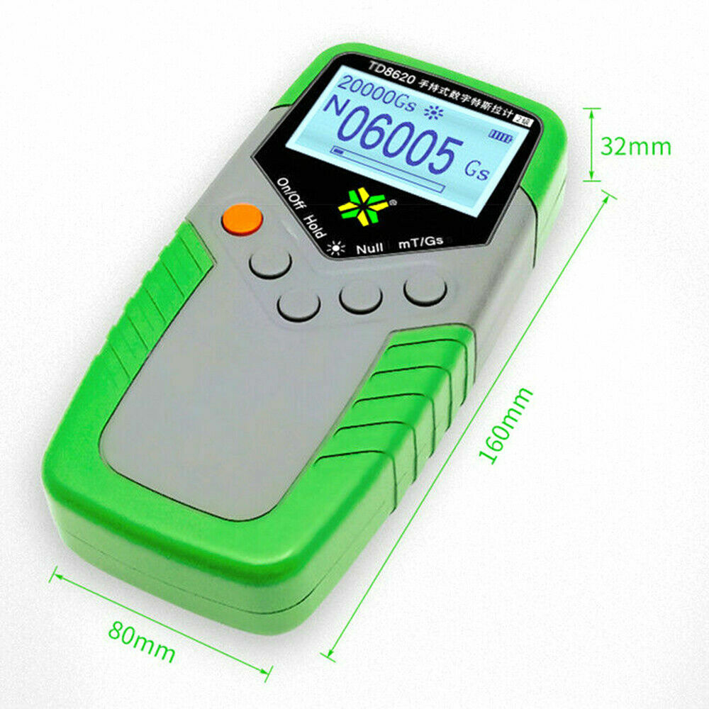 TD8620 Gauss Meter Handheld Tesla Meter Permanent Magnet Teslameter 5% Accuracy