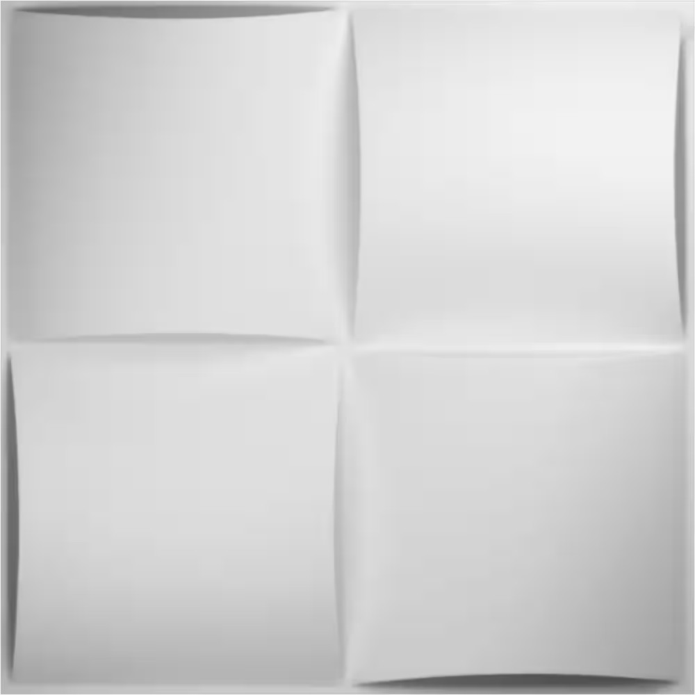 Smith White 1 In. X 1-3/5 Ft. X 1-3/5 Ft. White PVC Decorative Wall Paneling 1-P