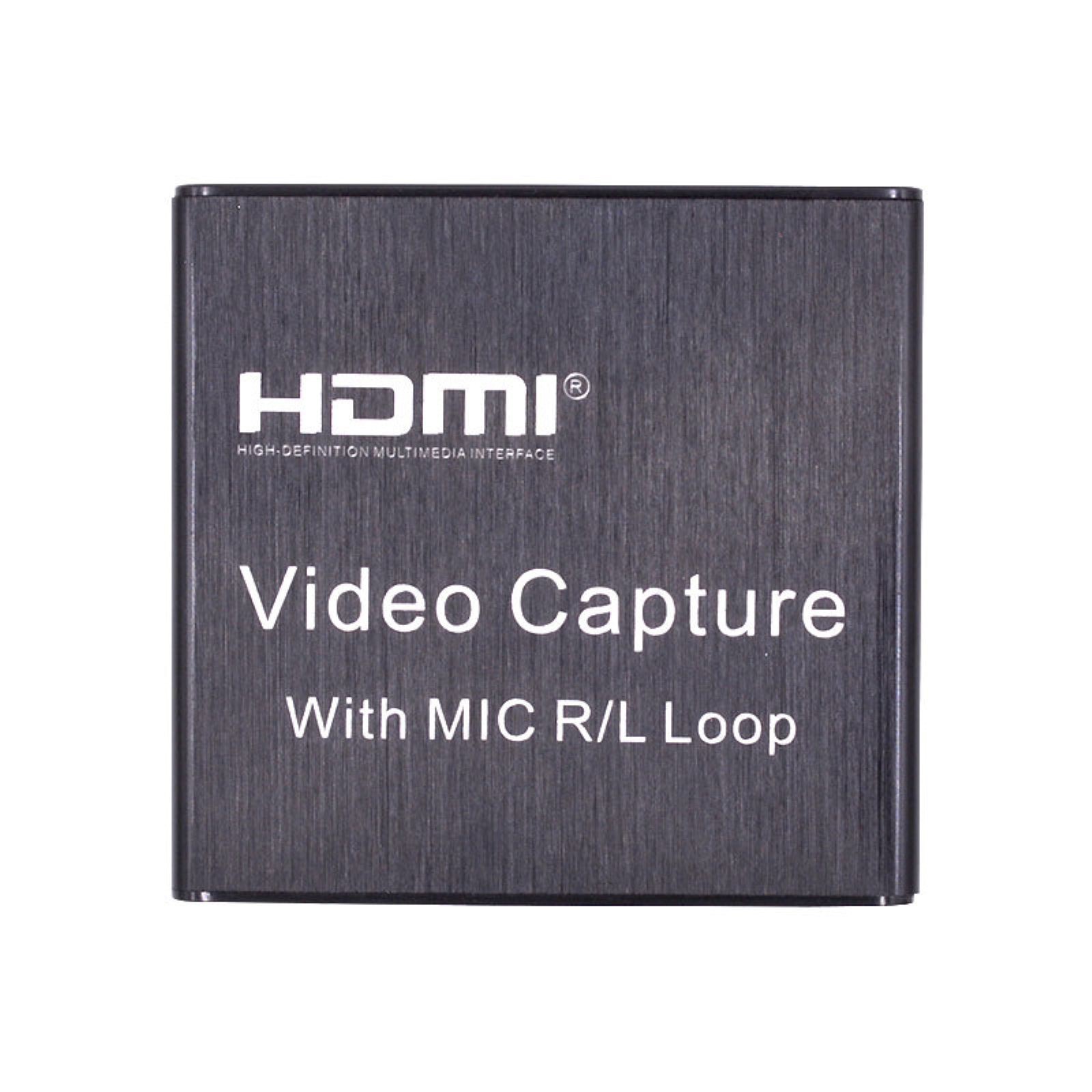HDMI Capture Card 4K Screen Record Game Streamer Device MIC R/L Loop