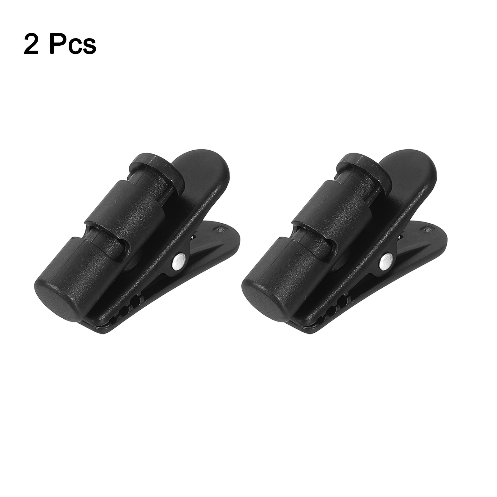 2pcs Headphone Wire Clips 1.54" Length Small Headset Cable Clamp, Black