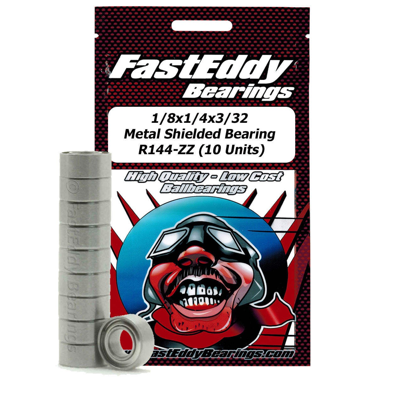 1/8x1/4x7/64 Metal Shielded Bearing R144-ZZ 10 Units