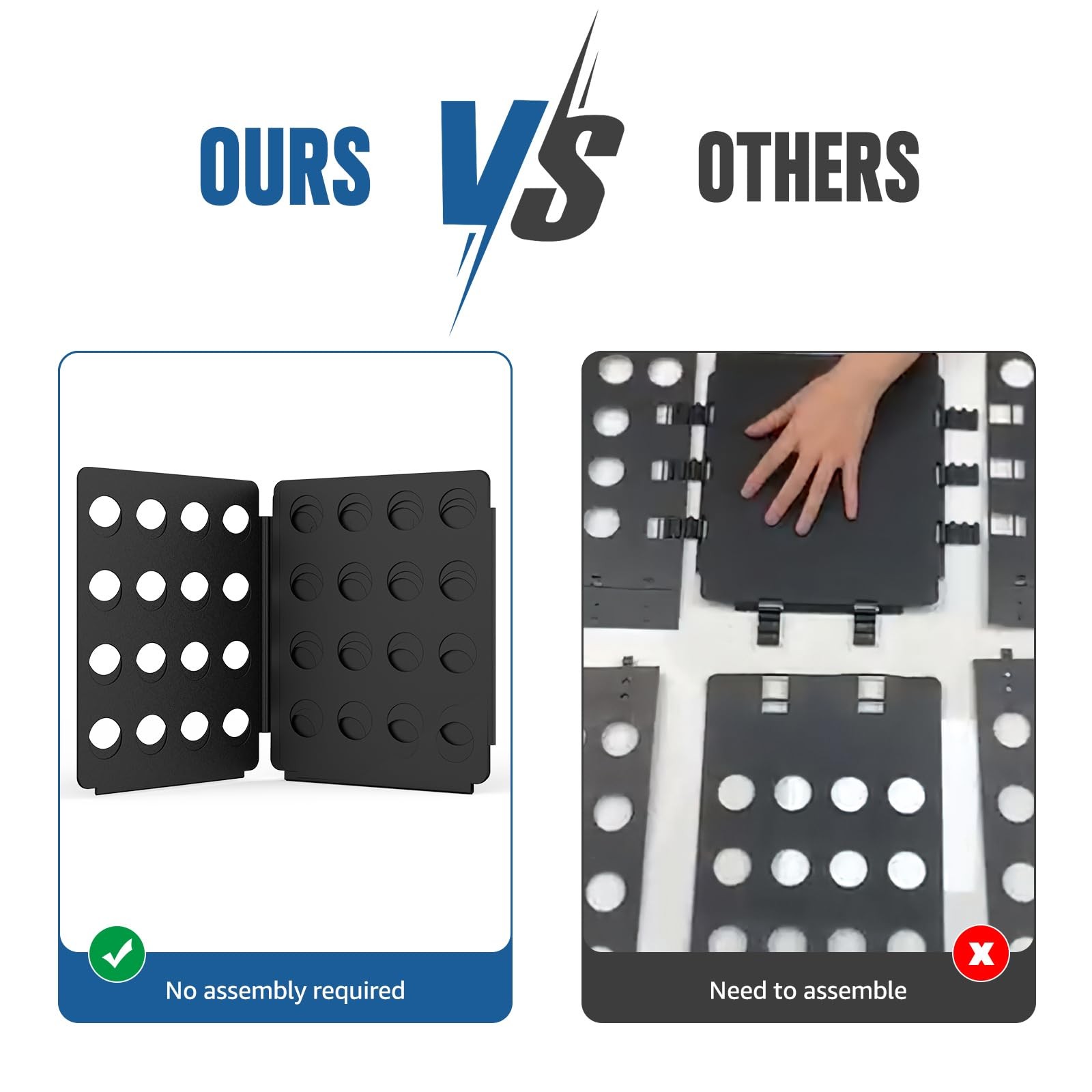 Shirt Folder Board Mini Clothes Folding Board Durable Plastic T-Shirt Folder ...