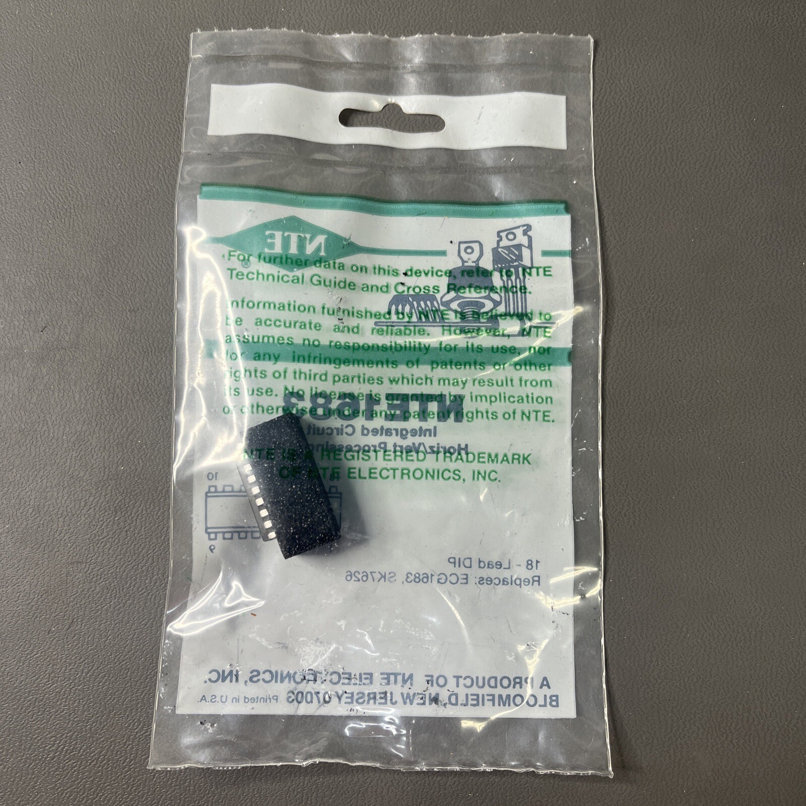 1 Each ~ NTE1683 ~ IC ~ Horizontal/Vertical Processing Circuit ~ 18 Pin DIP~NOS