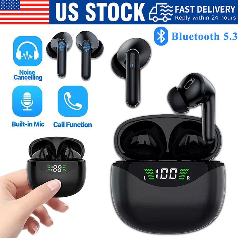 Bluetooth Earbuds Headset 5.3 Wireless Noise Cancelling TWS Trucker Waterproof