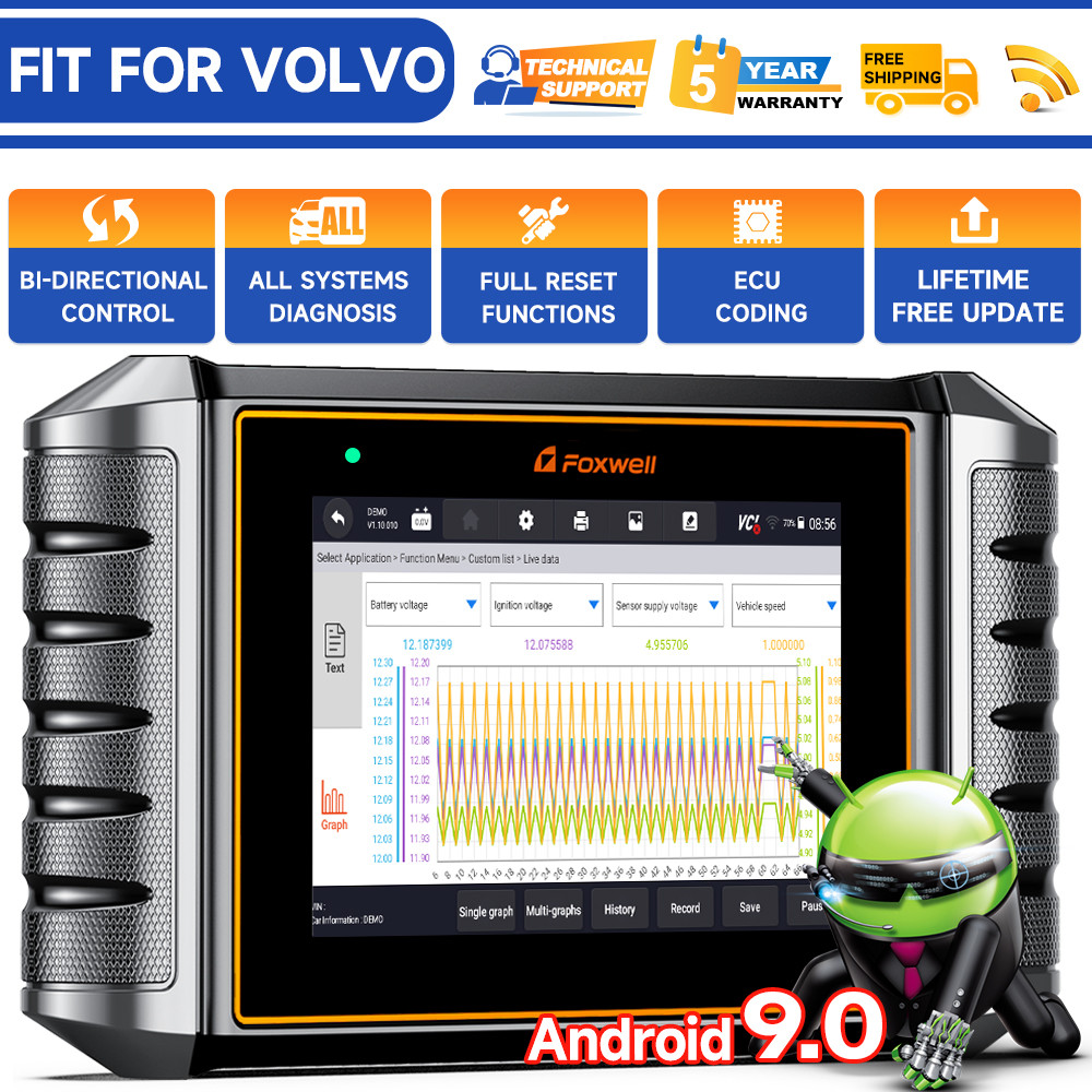 Foxwell NT7100 for Volvo Bidirectional Car Diagnostic Scanner ECU Coding ABS SRS
