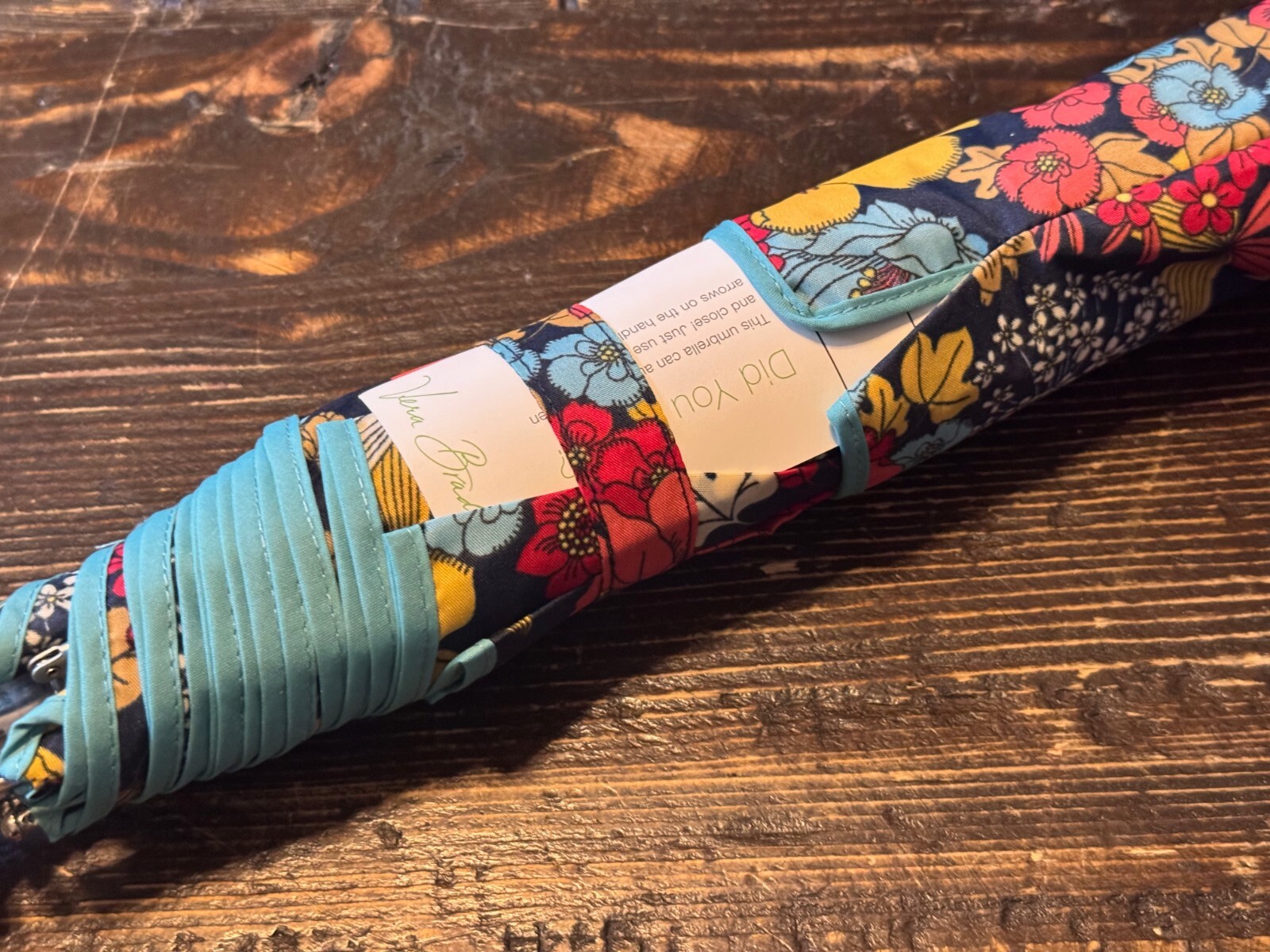 RETIRED Happy Snails Vera Bradley Multicolor Automatic Open & Close Umbrella