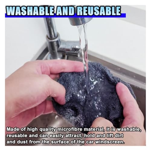 20PCS Microfiber Cloths for Car Windshield Cleaning Tool, Replaced Glass Square