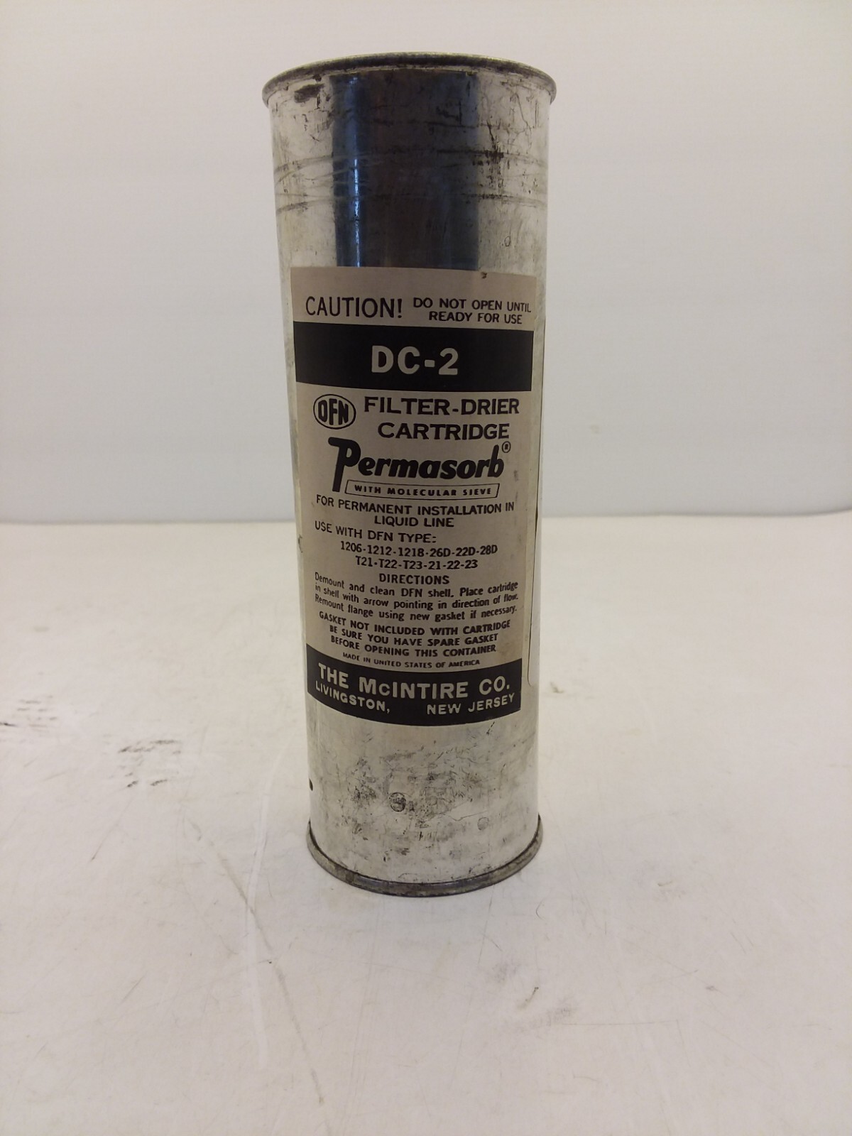 THE MCINTIRE CO DC-2 FILTER-DRIER CARTRIDGE NIB