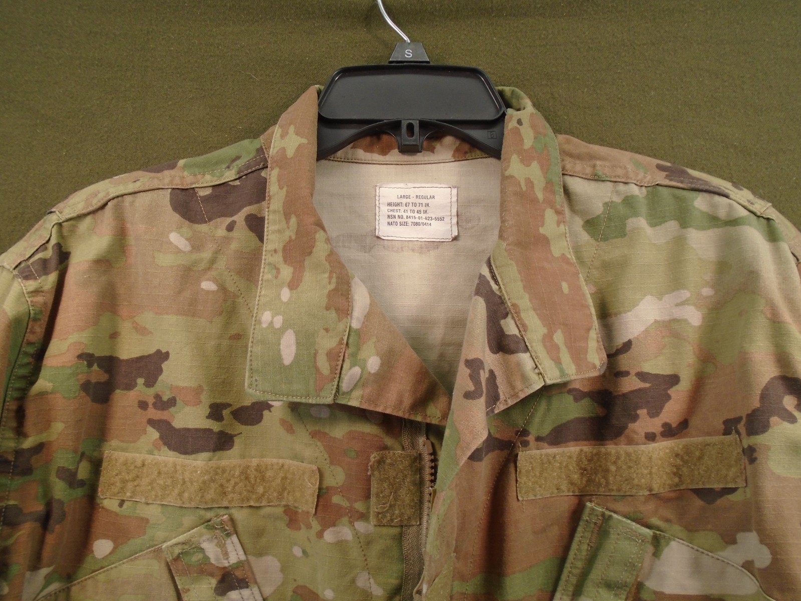US Military Army USAF OCP MultiCam Coat Nylon Cotton Large Regular 2019 52-E