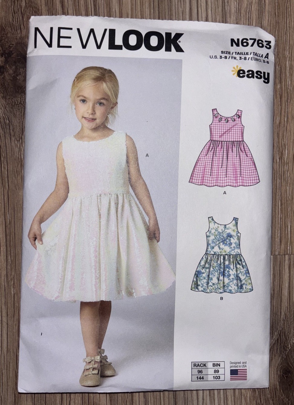 Children's Dress 2023 New Look Sewing Craft Patttern N6763 Size 3-8 NEW