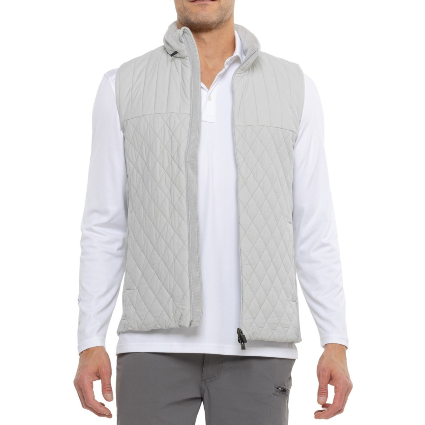 KJUS Men's Pike Vest Golf Hooded Insulated Size 2XL / EU 56 Color Gray MG40- K00