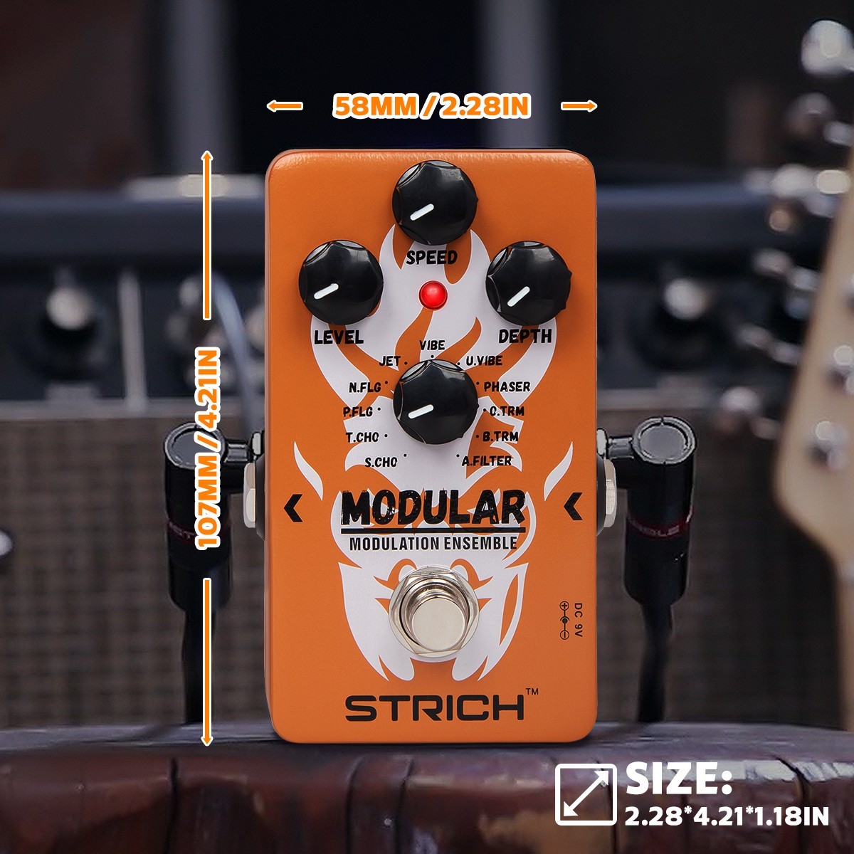 STRICH Multi Modulation Guitar Effect Pedal 11 Modes True Bypass