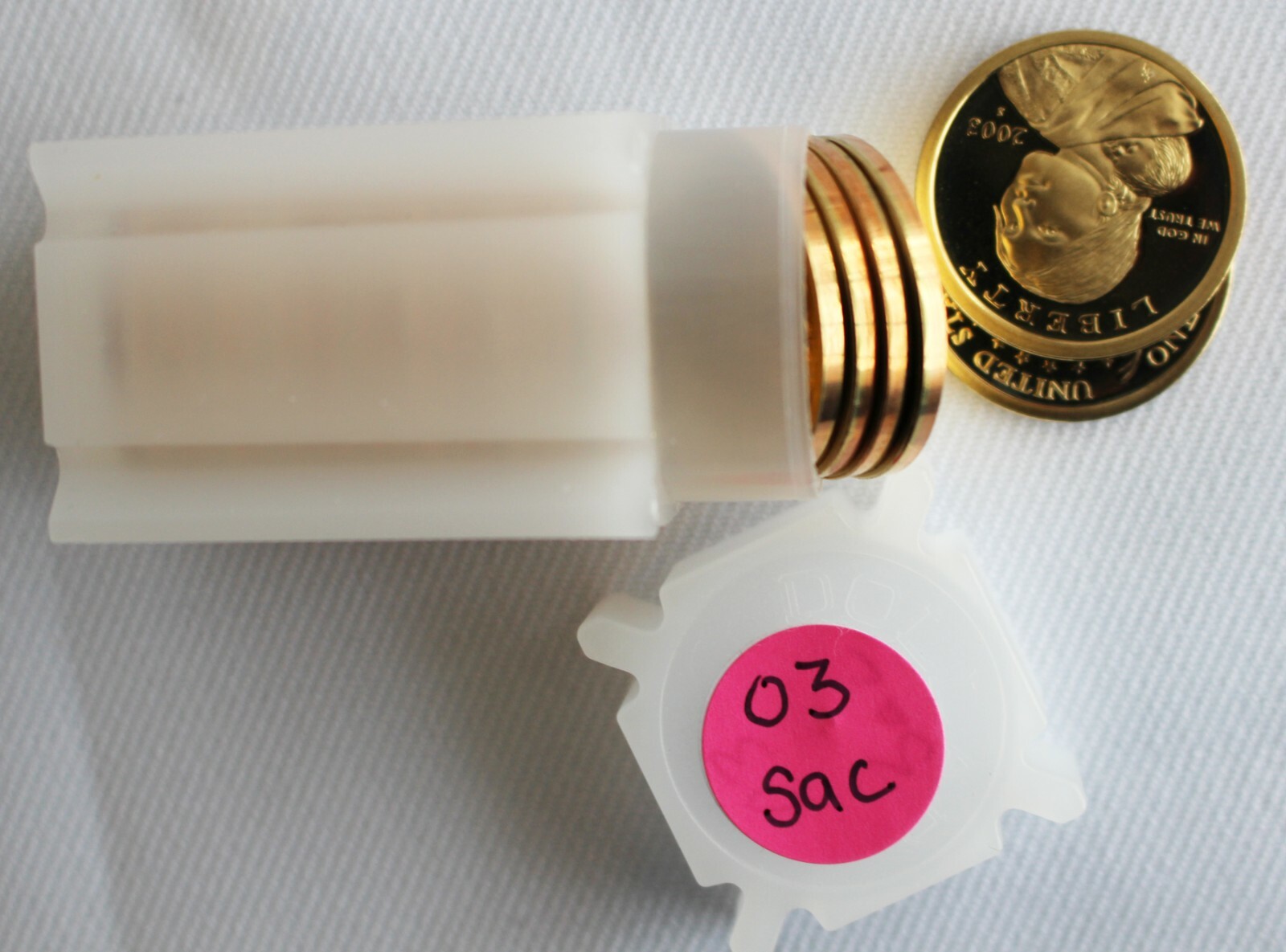 Roll 2003 S Sacagawea Dollar Coins Golden Dollars $1 Proof US 25 Coins Free Ship