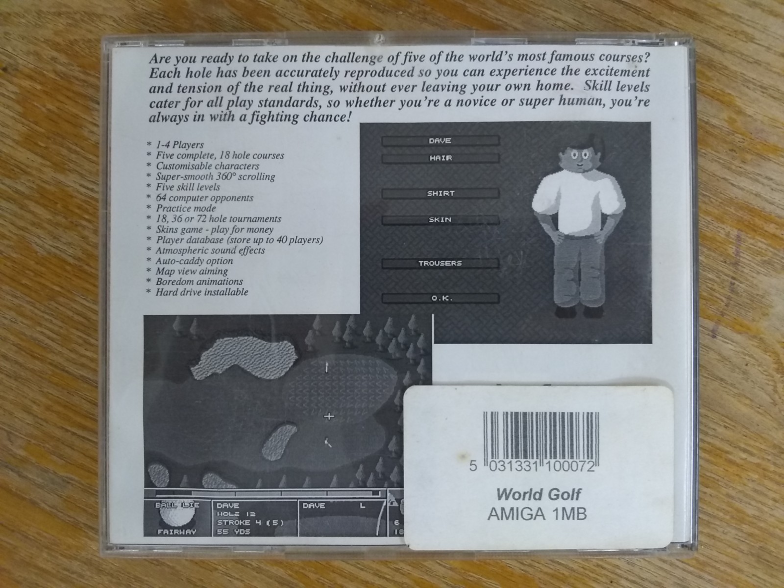 World Golf For Commodore Amiga, BRAND NEW, Apex Systems