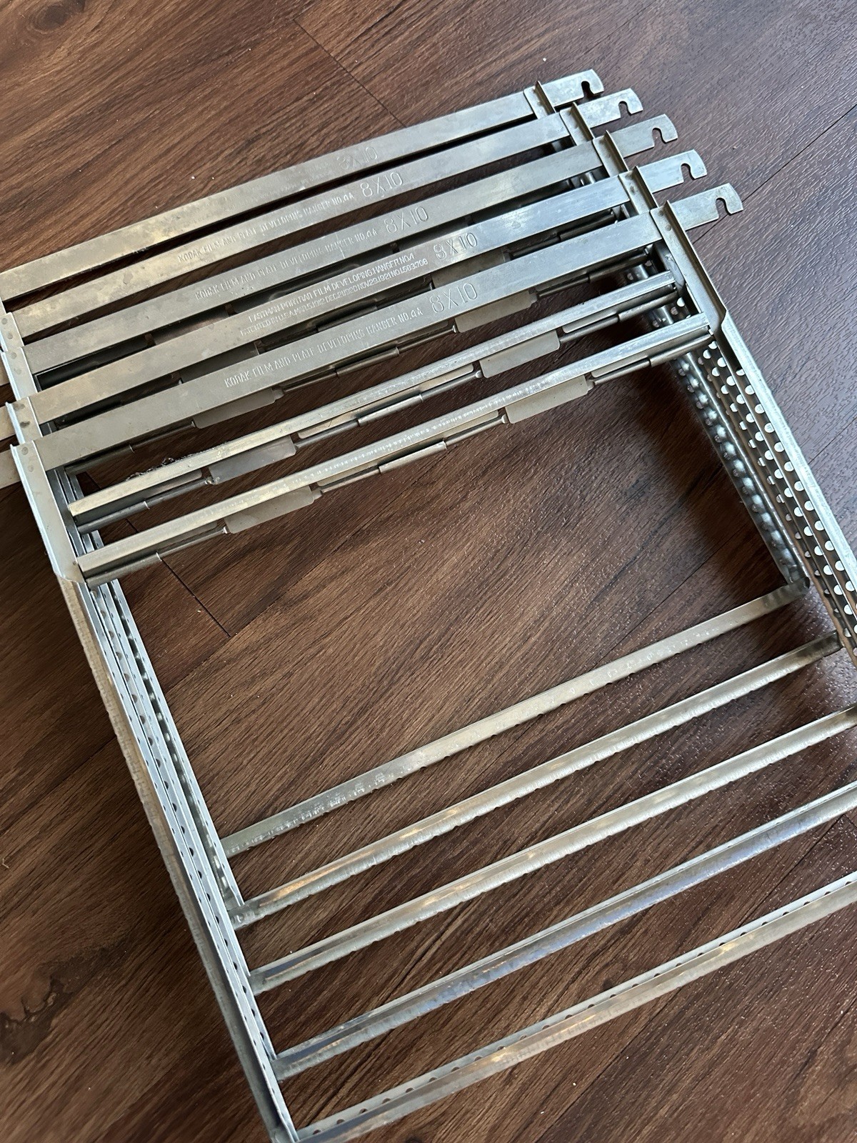 Seven (7) Eastman (Kodak) No. 4A Stainless 8x10 Film and Plate Devel. Hangers