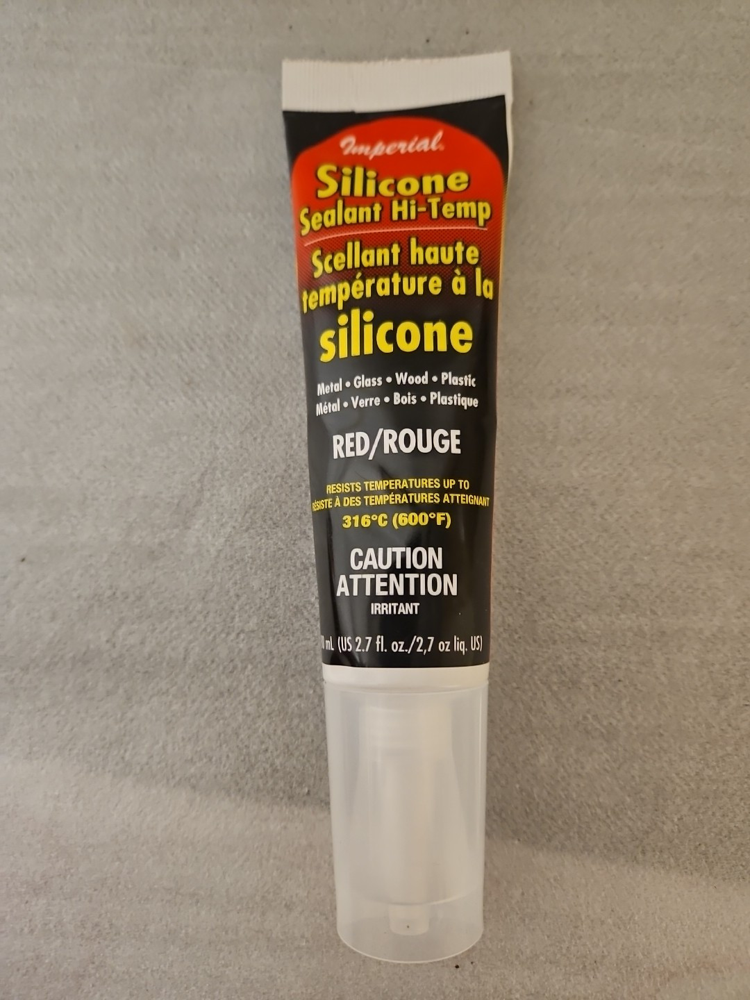 Silicone Sealant Hi Temp Imperial KK0321 Silicone Sealant, Red Rouge, 2.7 Oz